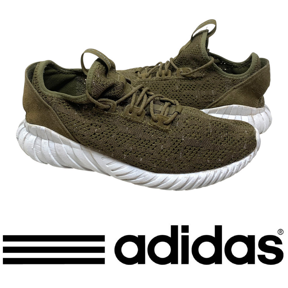 Adidas Tubular Doom Sock Primeknit Trace Olive Men's Sz 11.5 Shoes CQ0683 READ